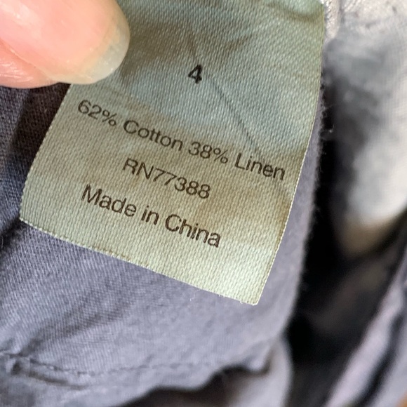 SOLD EBAY J. Crew navy cotton linen shorts 4 - Picture 5 of 5